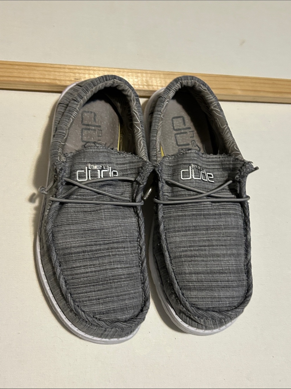 Hey Dude Grey Textile Slip-On Loafers